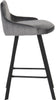 Viviene Grey Velvet Stool