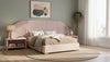 Cleo Pink Velvet King Bed (3 Boxes)