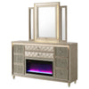 Lorient LED Dresser with LED Mirror and Flame Visualizer