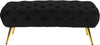 Amara Black Velvet Bench