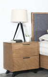 Taylor 2-drawer Rectangular Nightstand with Dual USB Ports Light Honey Brown image