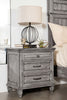 Avenue 3-drawer Rectangular Nightstand with Dual USB Ports Grey image