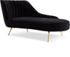 Margo Black Velvet Chaise