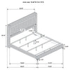 Lucia Eastern King & Queen Bed Beige & Grey