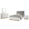 Caraway 4 Pc & Pc E.King, Cal.King, & Queen Bedroom Set Black & White