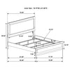 Caraway California King, E.King, & Queen Bed Black & White