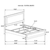 Caraway California King, E.King, & Queen Bed Black & White