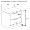 Caraway 4 Pc & Pc E.King, Cal.King, & Queen Bedroom Set Black & White