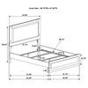 Caraway California King, E.King, & Queen Bed Black & White