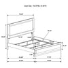 Caraway California King, E.King, & Queen Bed Black & White