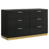 Caraway 4 Pc & Pc E.King, Cal.King, & Queen Bedroom Set Black & White