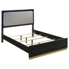 Caraway California King, E.King, & Queen Bed Black & White