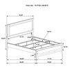 Caraway California King, E.King, & Queen Bed Black & White