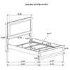 Caraway California King, E.King, & Queen Bed Black & White