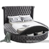 Luxus Grey Velvet Queen Bed (3 Boxes)