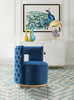 Theo Navy Velvet Accent Chair