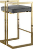 Ezra Grey Velvet Stool