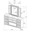Lorient LED Dresser with LED Mirror and Flame Visualizer