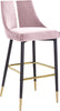 Sleek Pink Velvet Stool