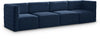 Quincy Navy Velvet Modular Sofa