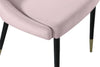 Sleek Pink Velvet Dining Chair