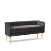 Audrey Grey Velvet Bench