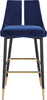 Sleek Navy Velvet Stool