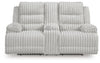 Rhines Falls Power Reclining Loveseat with Console