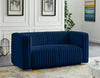Ravish Navy Velvet Loveseat