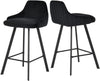 Viviene Black Velvet Stool