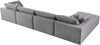 Serene Grey Linen Fabric Deluxe Cloud Modular Sectional