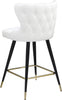 Hendrix White Faux Leather Counter/Bar Stool
