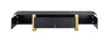 Leknes TV Stand Black w/ Gold Frame
