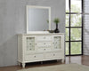 Sandy Beach Rectangular Dresser Mirror Cream White