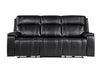 U8881 Black Leather Power Reclining Sofa with Immerse Sound
