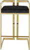 Ezra Black Velvet Stool