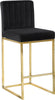 Giselle Black Velvet Stool