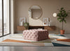 Ariel Pink Velvet Ottoman/Bench