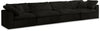 Cozy Black Velvet Cloud Modular Sofa