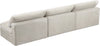 Cozy Cream Velvet Cloud Modular Armless Sofa