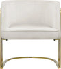 Rays Cream Velvet Accent Chair