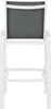 Nizuc Grey Mesh Waterproof Fabric Outdoor Patio Aluminum Mesh Barstool
