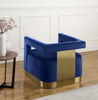 Armani Navy Velvet Accent Chair
