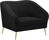 Hermosa Black Velvet Chair