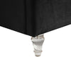 Kira Black Velvet King Bed