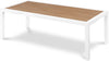 Nizuc Brown manufactured wood Outdoor Patio Aluminum Coffee Table