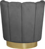 Lily Grey Velvet Accent Chair