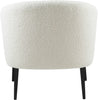 Barlow White Faux Sheepskin Fur Accent Chair