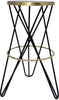 Mercury Black / Gold Bar Stool