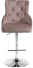 Claude Pink Velvet Adjustable Stool